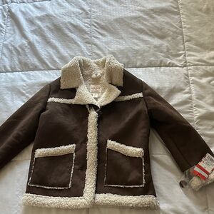 Cat & Jack Chocolate Jacket with Ivory Accents